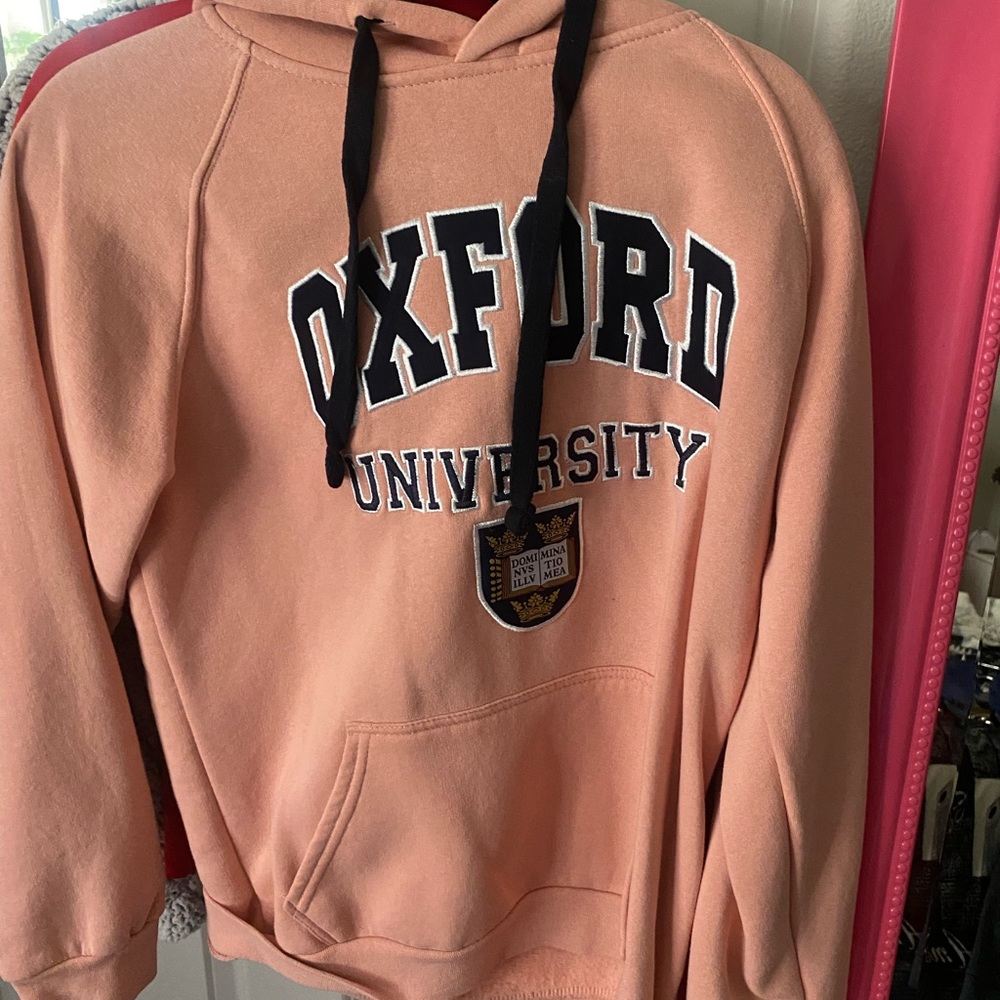 Light pink Oxford university hoodie